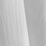 Mustergewebter Gardinenstoff aus recycelten Polyester in der Farbe weiß