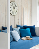Canvas Stoff Kissen navy blau