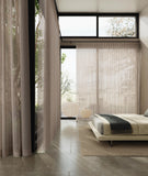 netzartiger Gardinenstoff in beige