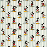 Streifen Stoff mit Mickey Maus in blau