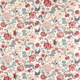 bedruckter Polsterstoff aus 100% Hanf in rose