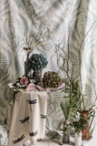 Kissenstoff mit Libellen Design in natur