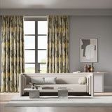 Vorhang Jacquard gemustert in der Farbe ocker