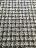 Edler Schurwollpolsterstoff in blau und grau