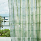 Transparente Gardinenstoffe kariert in grün