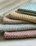 edle Bouclé Stoffe mit Schachbrettmuster in rosa