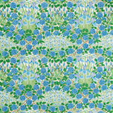 Baumwollstoff mit Glockenblumen in blau