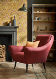 Leinenpolsterstoffe für Sessel in rot orange