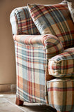Sessel Stoff kariert gelb