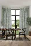 Chrysanthemen Toile William Morris Vorhangstoff in hellblau