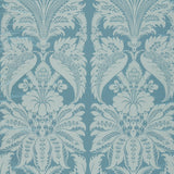 Seide mit Blüten Ornament in blau