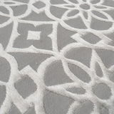 Edler Jacquard Dekostoff in hellgrau