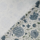 Bio Blüten Dekostoff denim blue