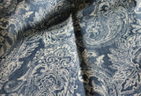 edler Paisley Stoff in indigo blau